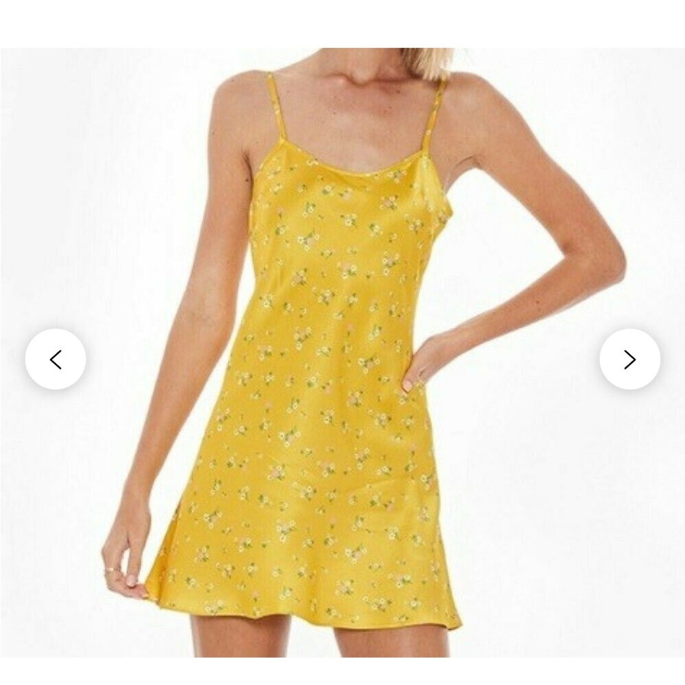 Yellow Floral Women's Dress